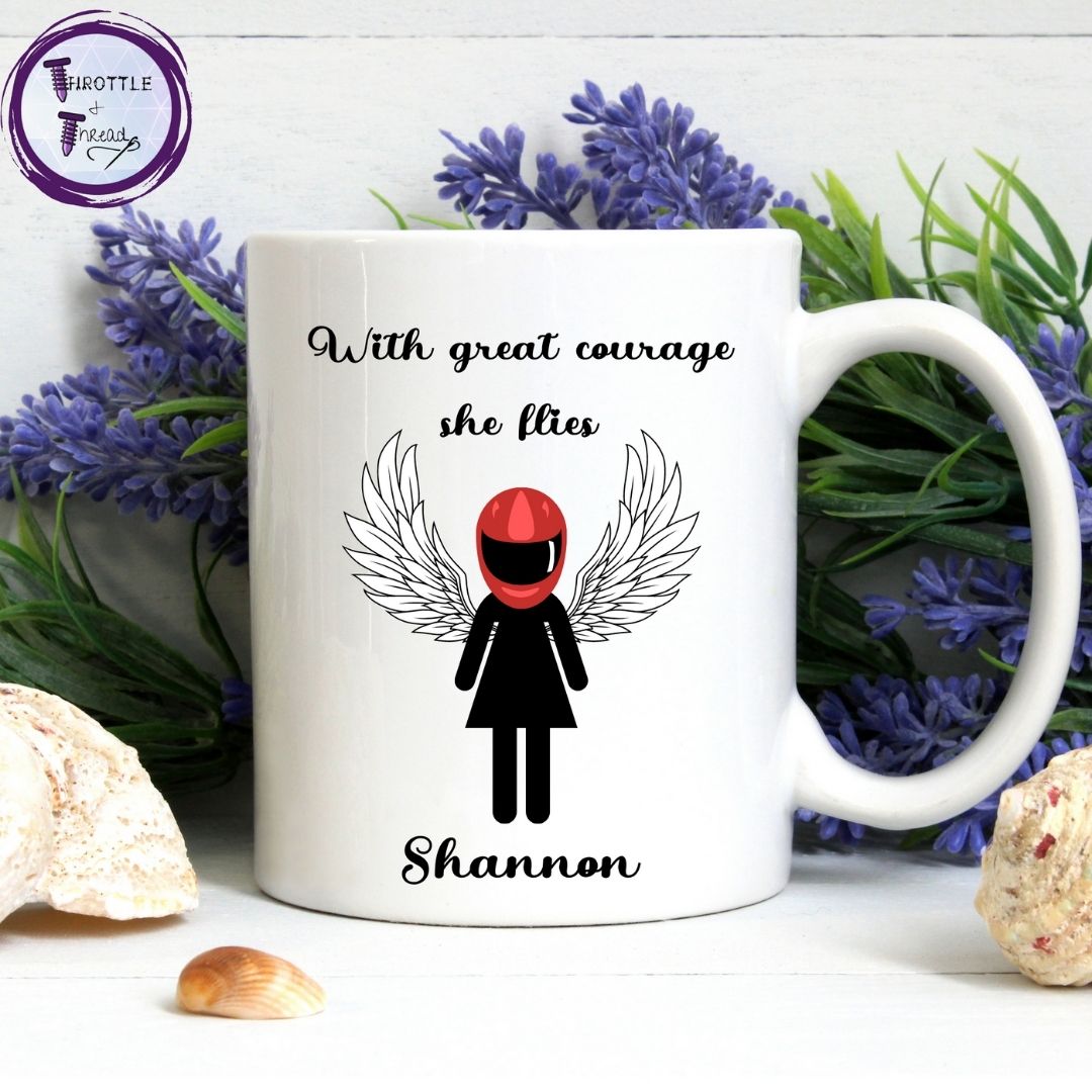 With courage mug